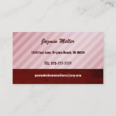 Cartes de visite de magasin de perruque (Dos)