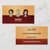 Cartes de visite de magasin de perruque (Devant / Derrière)