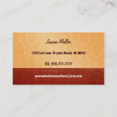 Cartes de visite de magasin de perruque (Dos)