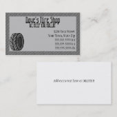 Cartes de visite de magasin de pneu (Devant / Derrière)