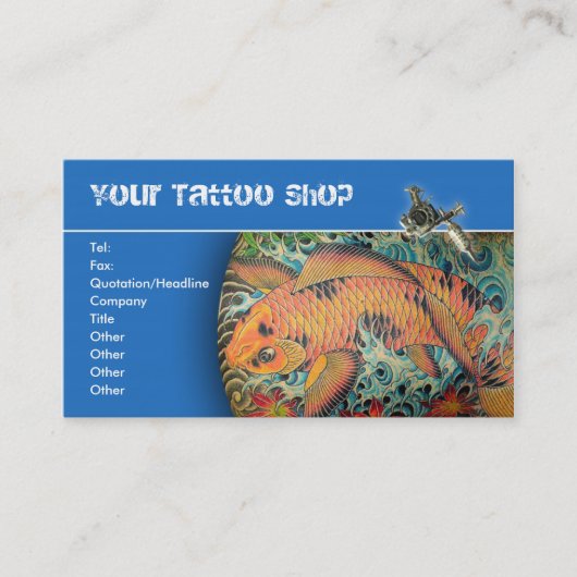 Cartes de visite de magasin de tatouage (Devant)