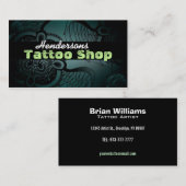 Cartes de visite de magasin de tatouage (Devant / Derrière)