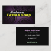 Cartes de visite de magasin de tatouage (Devant / Derrière)