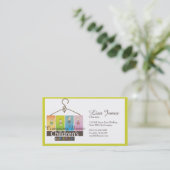 cartes de visite de magasin d'habillement des (Debout devant)