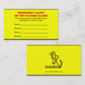 Cartes de visite de maison d'alerte de secours (Devant / Derrière)