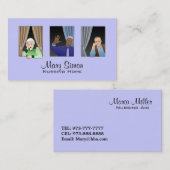 Cartes de visite de maison de repos (Devant / Derrière)