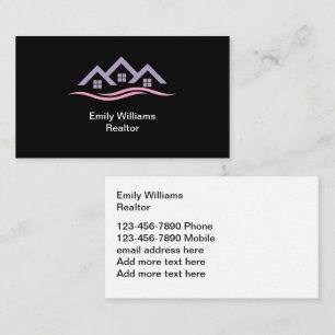 Cartes de visite de maison tendance symbole immobi