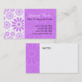 Cartes de visite de maman - fleurs de lavande (Devant / Derrière)