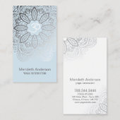 Cartes de visite de mandala d'instructeur de yoga (Devant / Derrière)