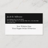 Cartes de visite de mandataire (Dos)