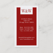 Cartes de visite de mandataire (Dos)