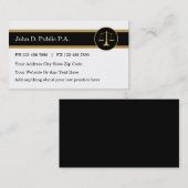 Cartes de visite de mandataire (Devant / Derrière)