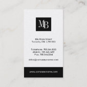 Cartes de visite de mandataire (Dos)