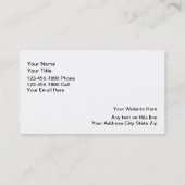 Cartes de visite de mandataire (Dos)