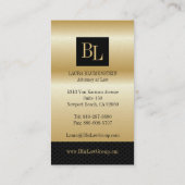 Cartes de visite de mandataire de "effet" d'or (Dos)