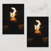 Cartes de visite de mangeur de feu (Devant / Derrière)