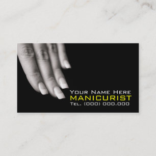 Cartes de visite de manucure professionnels