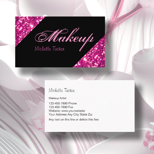 Cartes de visite de maquillage