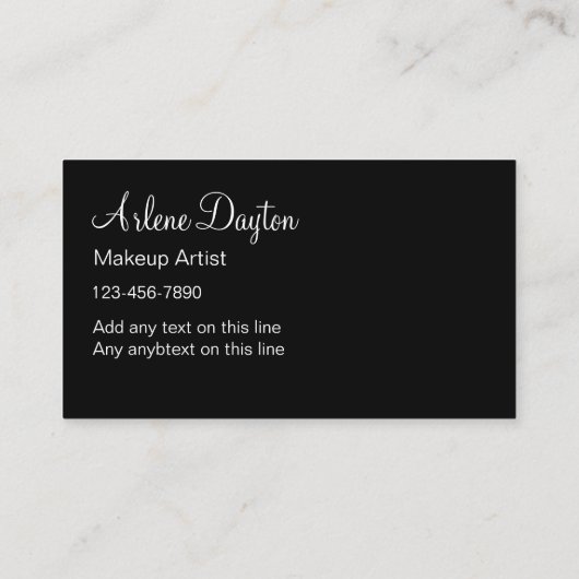 Cartes de visite de maquillage (Dos)