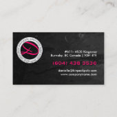 Cartes de visite de maquillage de monogramme (Dos)