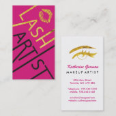 Cartes de visite de maquillage et d'artistes de tr (Devant / Derrière)