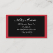 Cartes de visite de maquillage professionnel éléga (Dos)