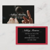 Cartes de visite de maquillage professionnel éléga (Devant / Derrière)