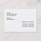 Cartes de visite de maquilleur (Dos)