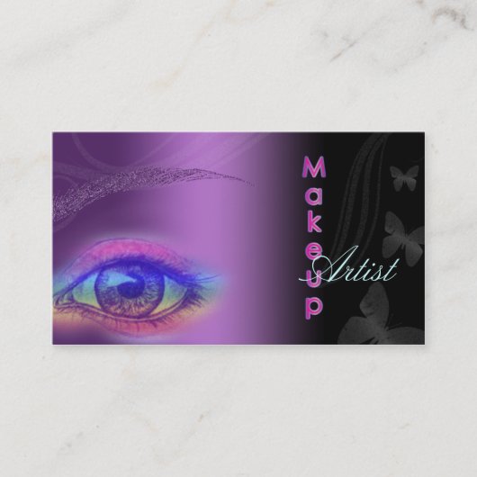 Cartes de visite de maquilleur (Devant)