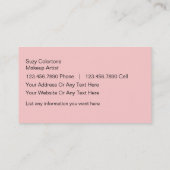 Cartes de visite de maquilleur (Dos)