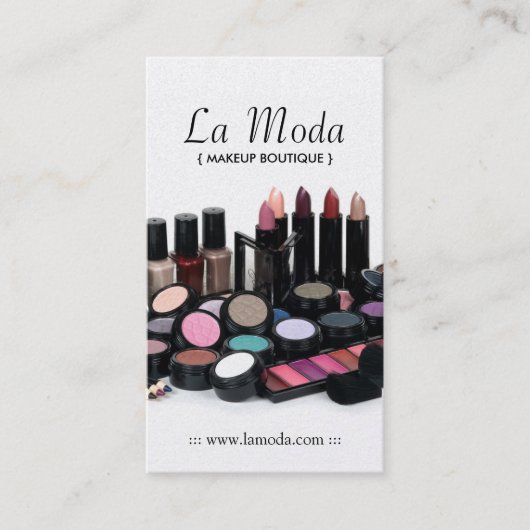 Cartes de visite de maquilleur (Devant)