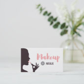 Cartes de visite de maquilleur de fille et de (Debout devant)
