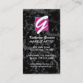 Cartes de visite de maquilleur de monogramme de (Dos)