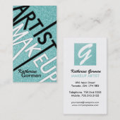 Cartes de visite de maquilleur de parties (Devant / Derrière)