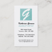 Cartes de visite de maquilleur de parties (Dos)