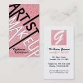 Cartes de visite de maquilleur de parties (Devant / Derrière)