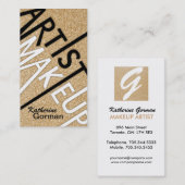 Cartes de visite de maquilleur de parties (Devant / Derrière)