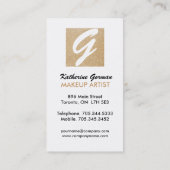 Cartes de visite de maquilleur de parties (Dos)