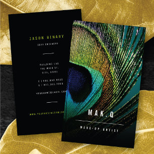Cartes de visite de maquilleur professionnel avec