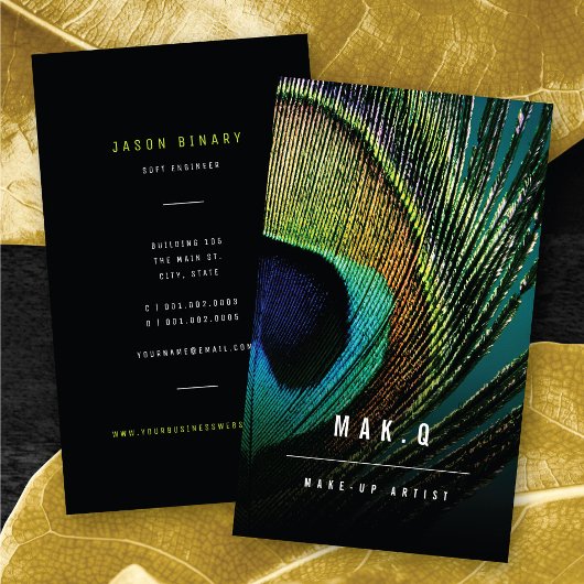 Cartes de visite de maquilleur professionnel avec 