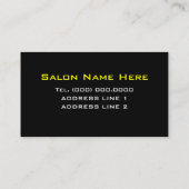 Cartes de visite de maquilleurs jaunes (Dos)