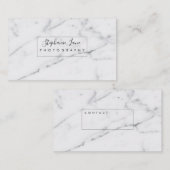 Cartes de visite de marbre minimalistes (Devant / Derrière)