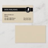 Cartes de visite de marche de services de chien (Devant / Derrière)