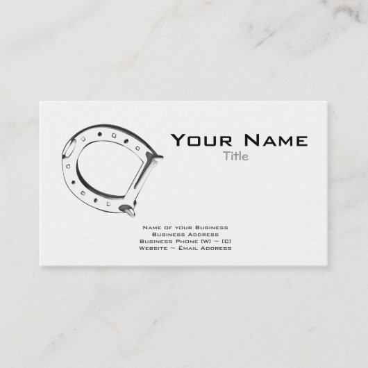 Cartes de visite de maréchal-ferrant (Devant)