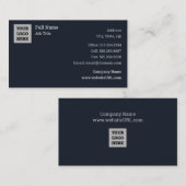 Cartes de visite de marine et d'argent (Devant / Derrière)