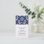 Cartes de visite de Marine et Pink Ikat Paisley (Debout devant)