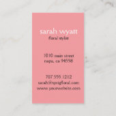 Cartes de visite de Mason Jar Botanique (Dos)