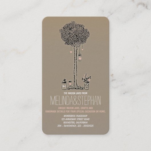 Cartes de visite de Mason Jars (Devant)