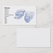 Cartes de visite de masques de comédie et de (Devant / Derrière)