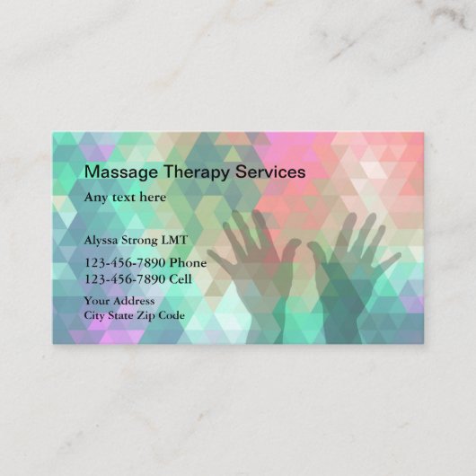 Cartes de visite de massage (Devant)